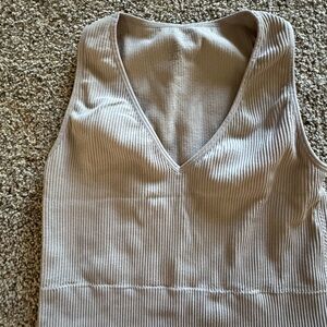 beige ribbed bralette